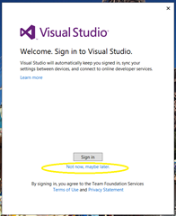 VS 2013 Authenticate
