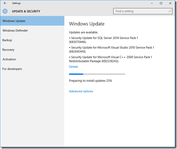 Updates-Security-Installing